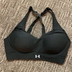 dark grey Under Armour sports bra, size medium
